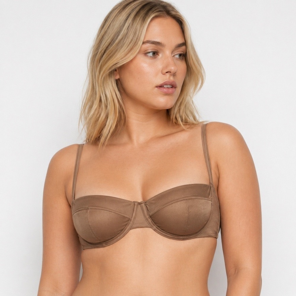 SKIMS Glissenette Straight Neck Underwire Bra Chai 36A